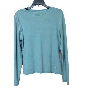 Horny Toad Sweatshirt Womens Lg Blue Long Sleeve Pullover Top Minimalist Preppy